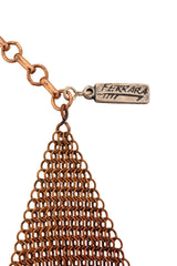 Vintage Ferrara Beaded Sunset Cowl signature tag @ Recess LA
