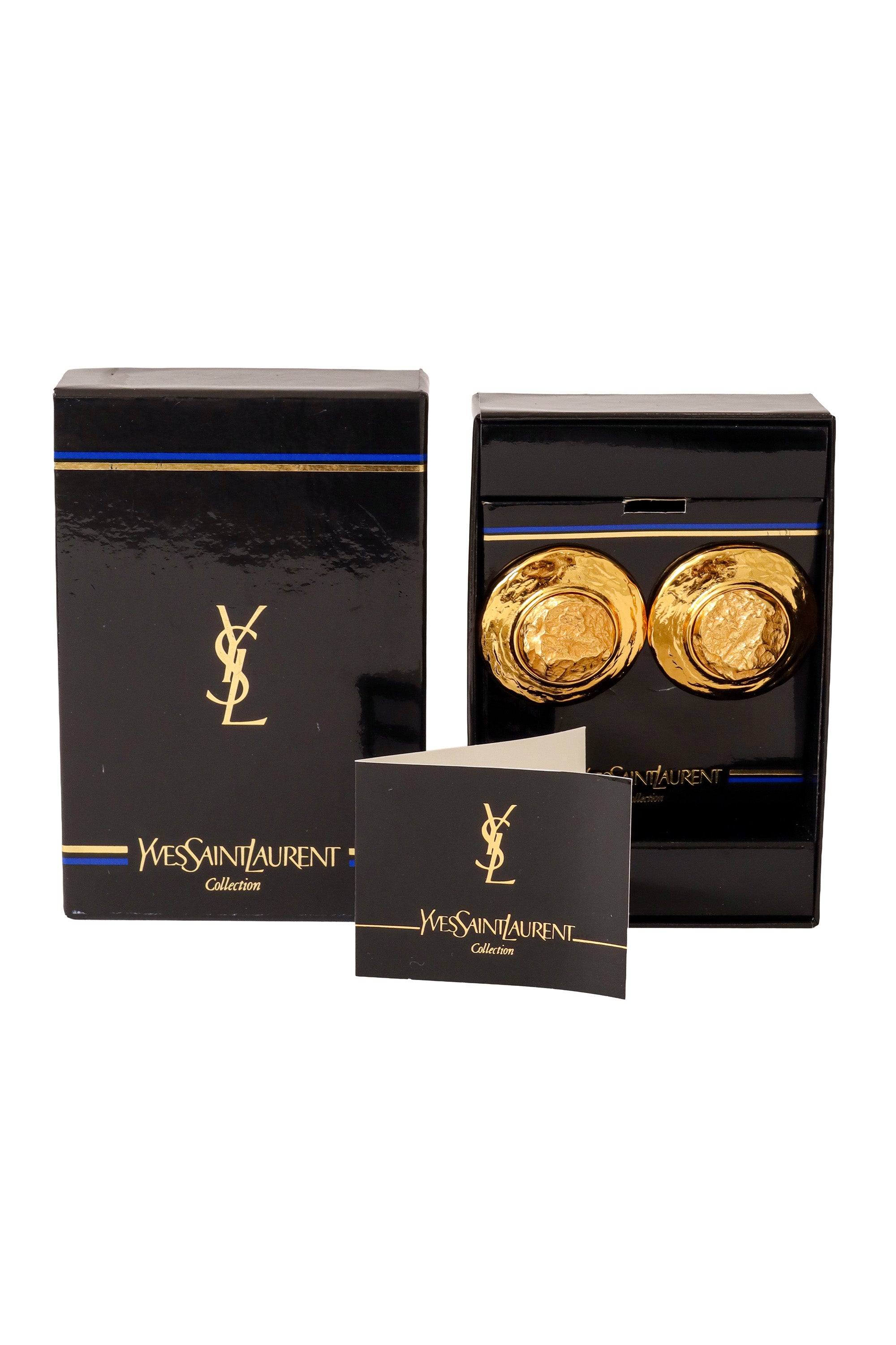 dome earrings by Yves Saint Laurent in box @ Recess LA