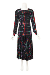 Vintage Missoni Sketch Plaid Top, Skirt & Belt Set on mannequin untucked @ Recess LA