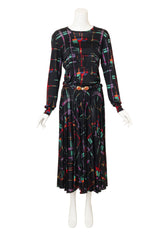 Vintage Missoni Sketch Plaid Top, Skirt & Belt Set on mannequin @ Recess LA