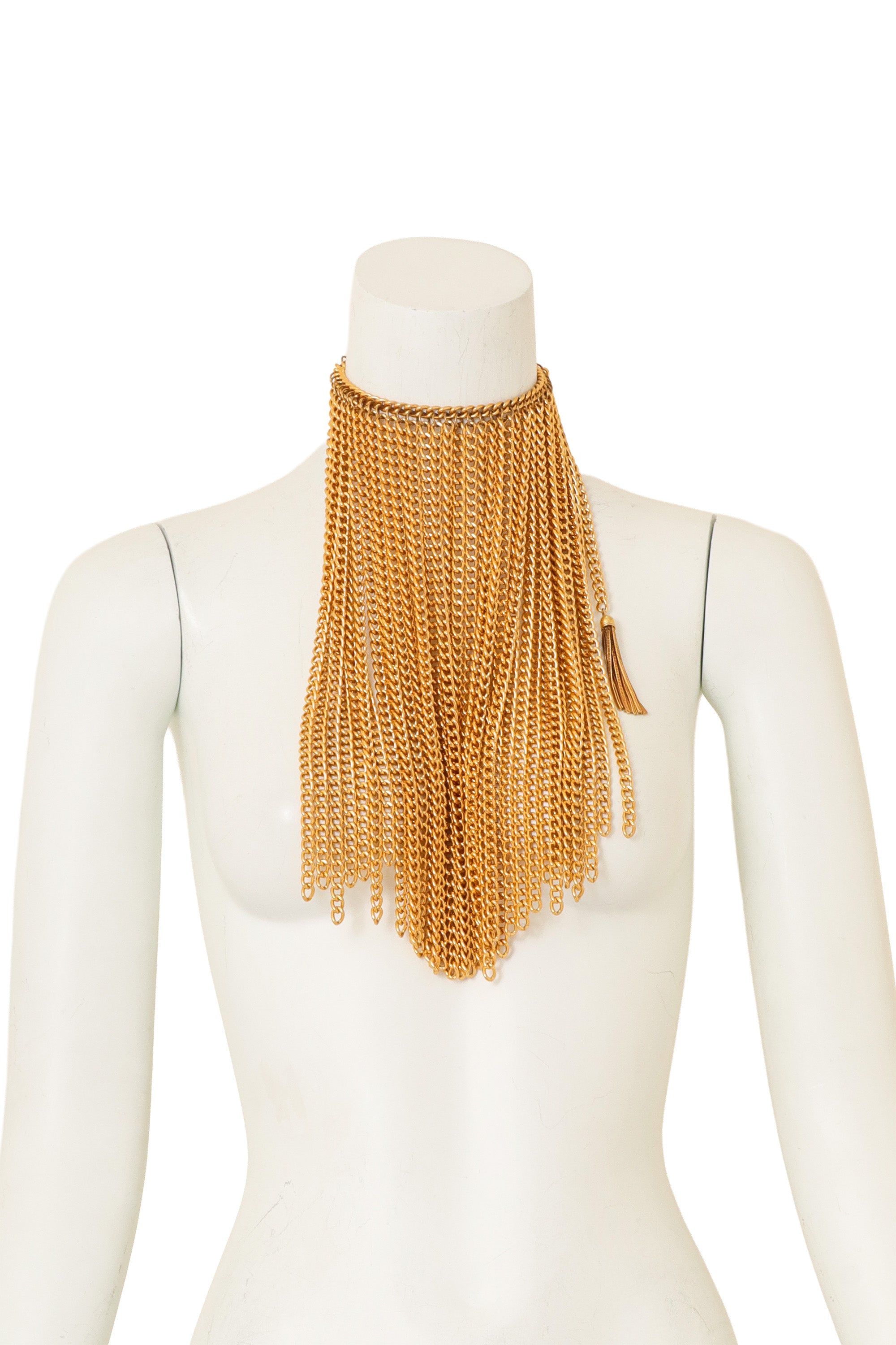 Draped Chain Bib Necklace on mannequin @ Recess LA