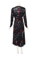 Vintage Missoni Sketch Plaid Top, Skirt & Belt Set on mannequin back @ Recess LA