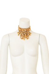 Textured Orb Cascade Choker by Bijoux Elfe on mannequin @ Recess LA