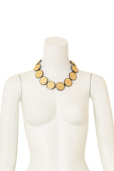 Hammered Disc Necklace by Yves Saint Laurent on mannequin @ Recess LA