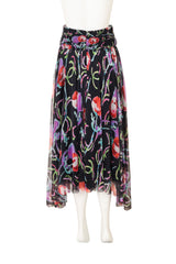 Chanel Floral Mesh Handkerchief Skirt on mannequin back @ Recess LA