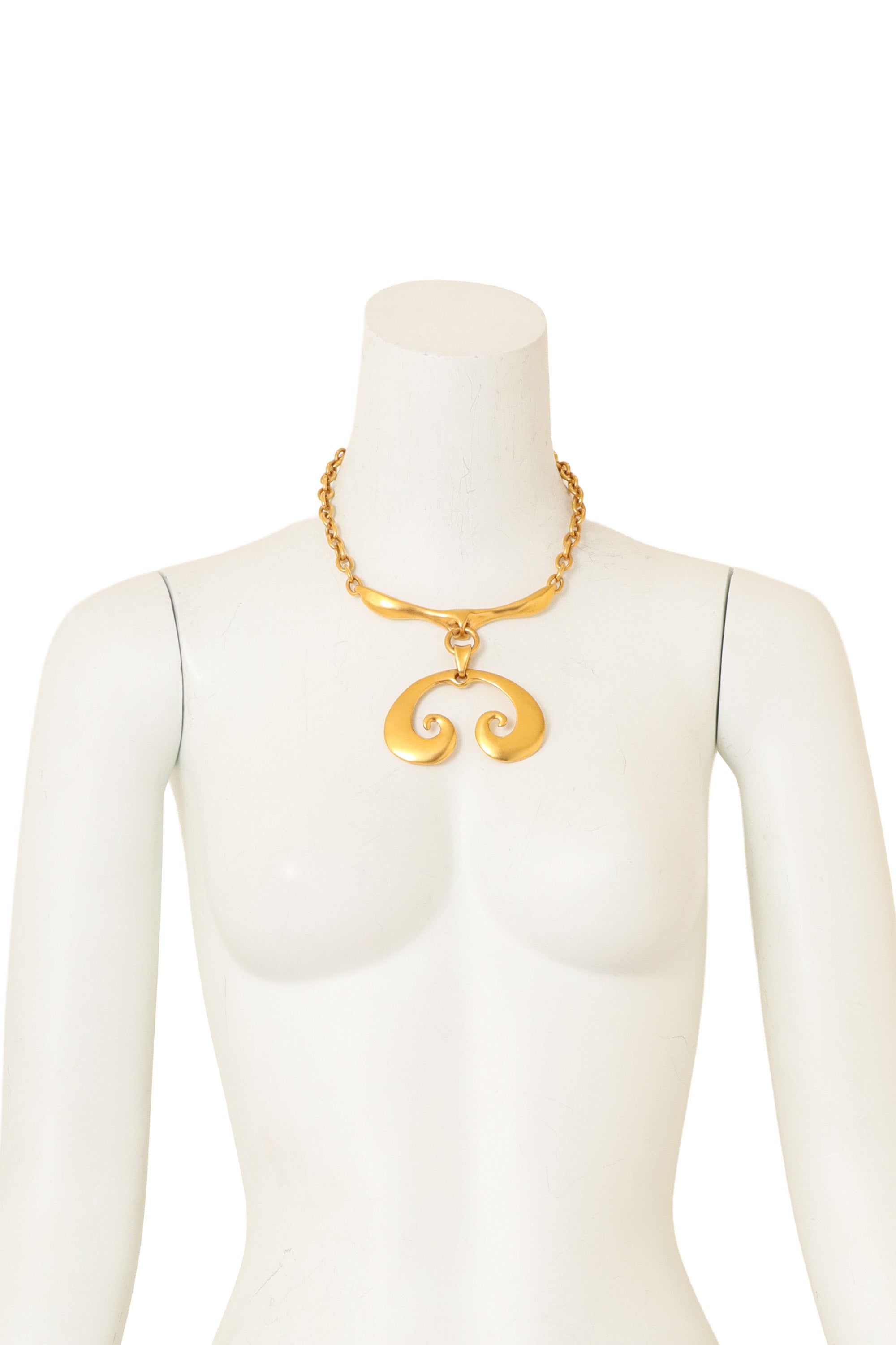Scroll Pendant Necklace by Robert Lee Morris on mannequin @ Recess LA