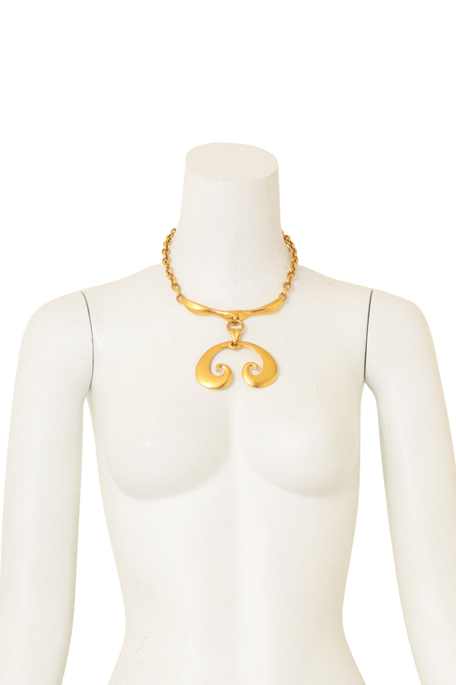 Scroll Pendant Necklace by Robert Lee Morris on mannequin @ Recess LA