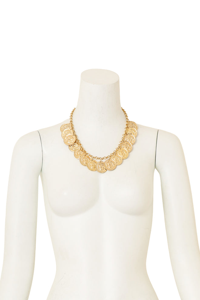 Medusa Coin Collar Necklace by Julie Rubano on mannequin @ Recess LA