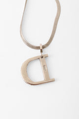 letter pendant necklace by Dior pendant back @ Recess LA