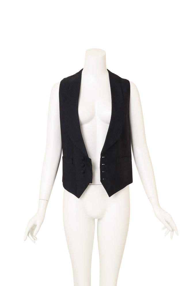 Vintage Ralph Lauren purple label vest on mannequin open @ Recess LA