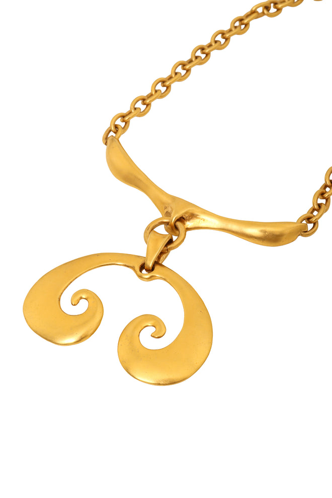 Scroll Pendant Necklace by Robert Lee Morris close @ Recess LA