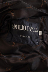 Vintage Emilio Pucci Patch Fur Peplum Jacket label @ Recess LA