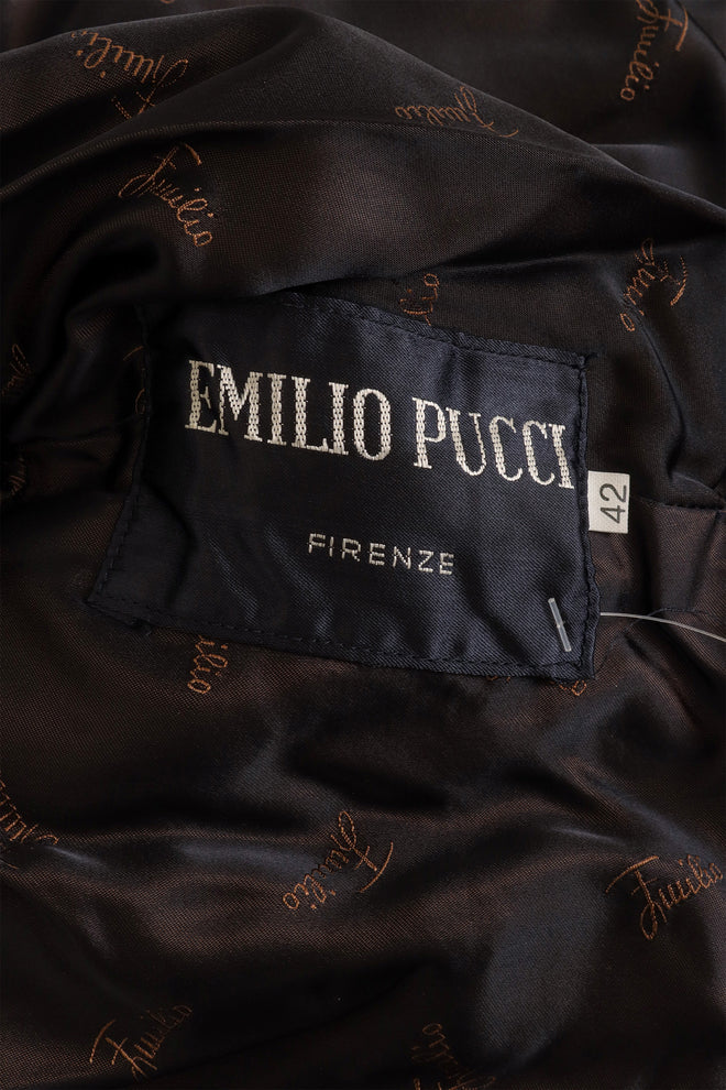 Vintage Emilio Pucci Patch Fur Peplum Jacket label @ Recess LA