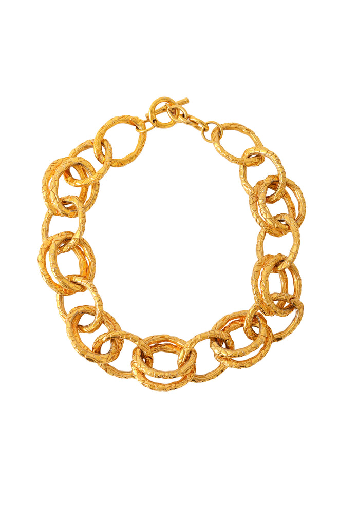 double link chain collar necklace @ Recess LA