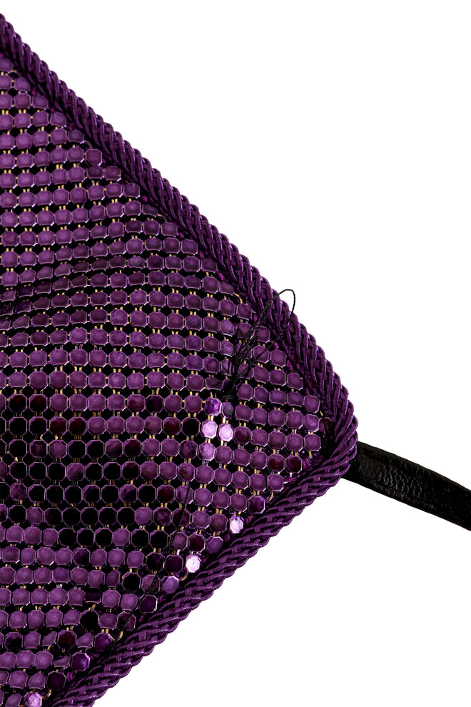 Vintage Ferrara Purple Mesh Halter Top wear @ Recess LA