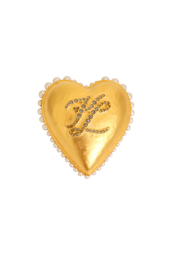  Monogram Heart Brooch @ Recess LA