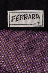 Vintage Ferrara Purple Mesh Halter Top label @ Recess LA