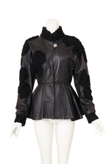 Vintage Emilio Pucci Patch Fur Peplum Jacket on mannequin @ Recess LA