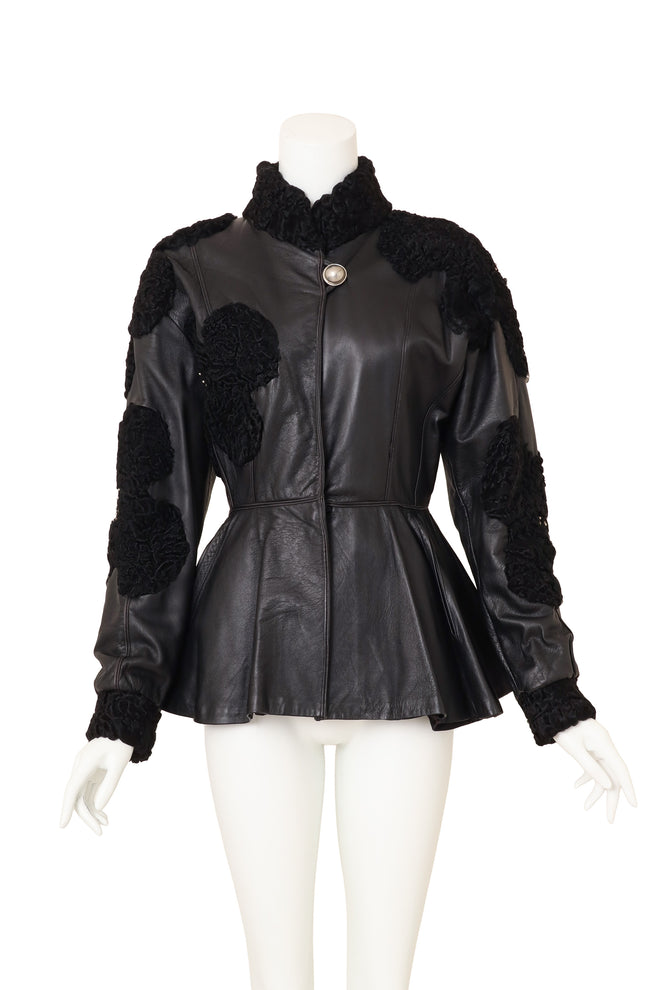 Vintage Emilio Pucci Patch Fur Peplum Jacket on mannequin @ Recess LA