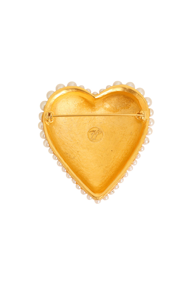  Monogram Heart Brooch back @ Recess LA
