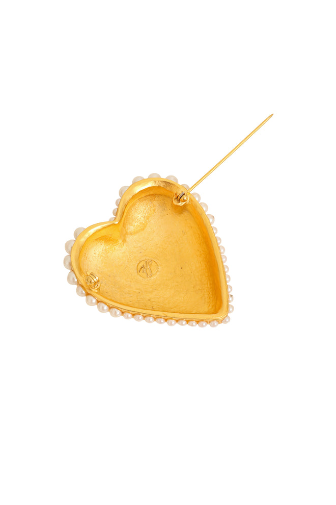  Monogram Heart Brooch pin open @ Recess LA