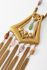chain fringe necklace gems close @ Recess LA