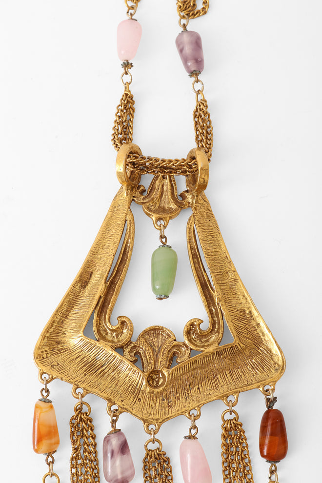 chain fringe necklace back @ Recess LA