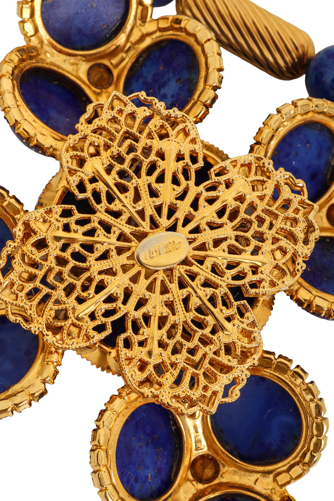 Lapis Maltese Cross Necklace by William De Lillo logo @ Recess LA