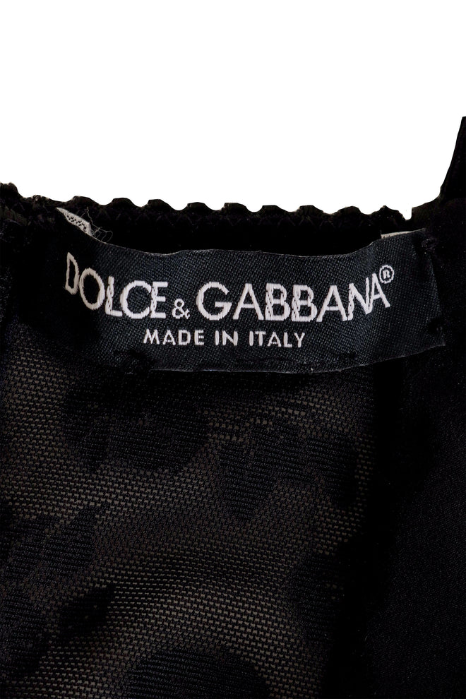 Dolce & Gabbana Rainbow Crystal Bustier Top label @ Recess LA