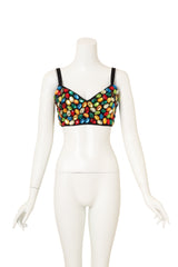 Dolce & Gabbana Rainbow Crystal Bustier Top on mannequin @ Recess LA