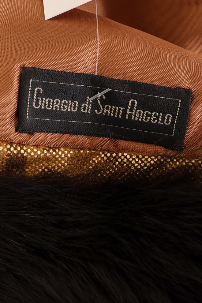 Vintage Giorgio Di Sant'Angelo Metallic Leather Animal Maxi Coat on mannequin label @ Recess LA