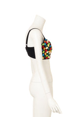 Dolce & Gabbana Rainbow Crystal Bustier Top on mannequin side @ Recess LA