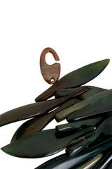 Green Resin Leaf Spike Collar by Monies signature @ Recess LA