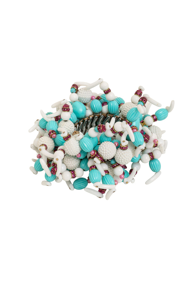 Coral Bead Cluster Bracelet @ Recess LA