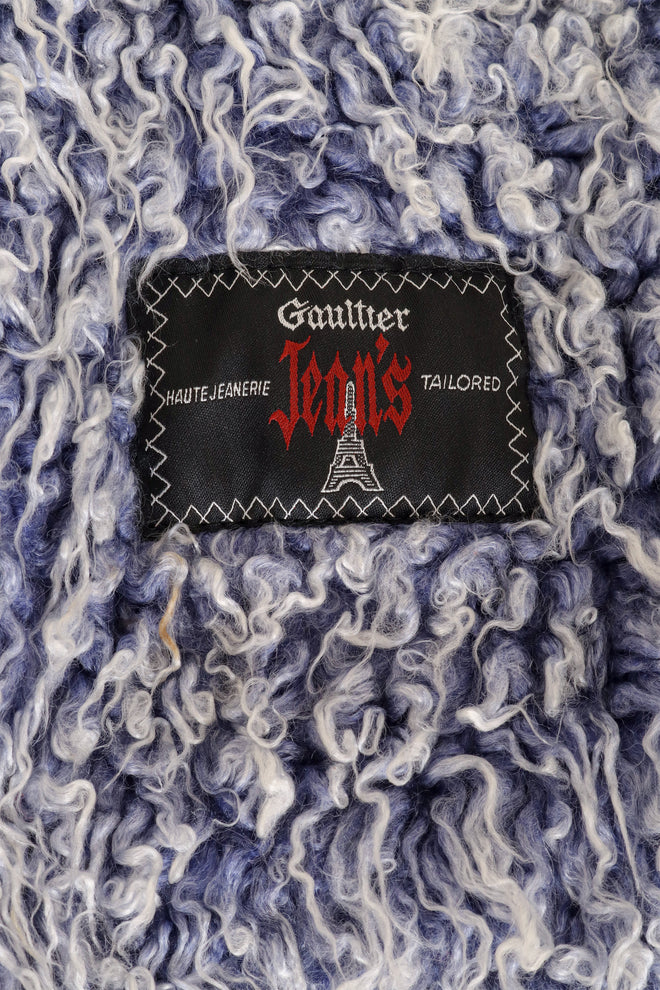 Vintage Jean Paul Gaultier Skulls Fur Jacket jeans tag @ Recess LA