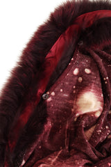 Vintage Roberto Cavalli Cosmic Fur Collar Cardigan buttons @ Recess LA 