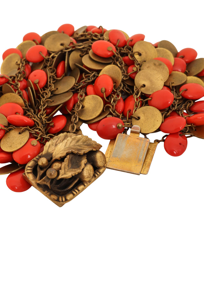 Coral Coin Leaf Clasp Bracelet clasp @ Recess LA