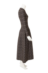 Alaïa Metallic Geo Knit Dress on mannequin side @ Recess LA