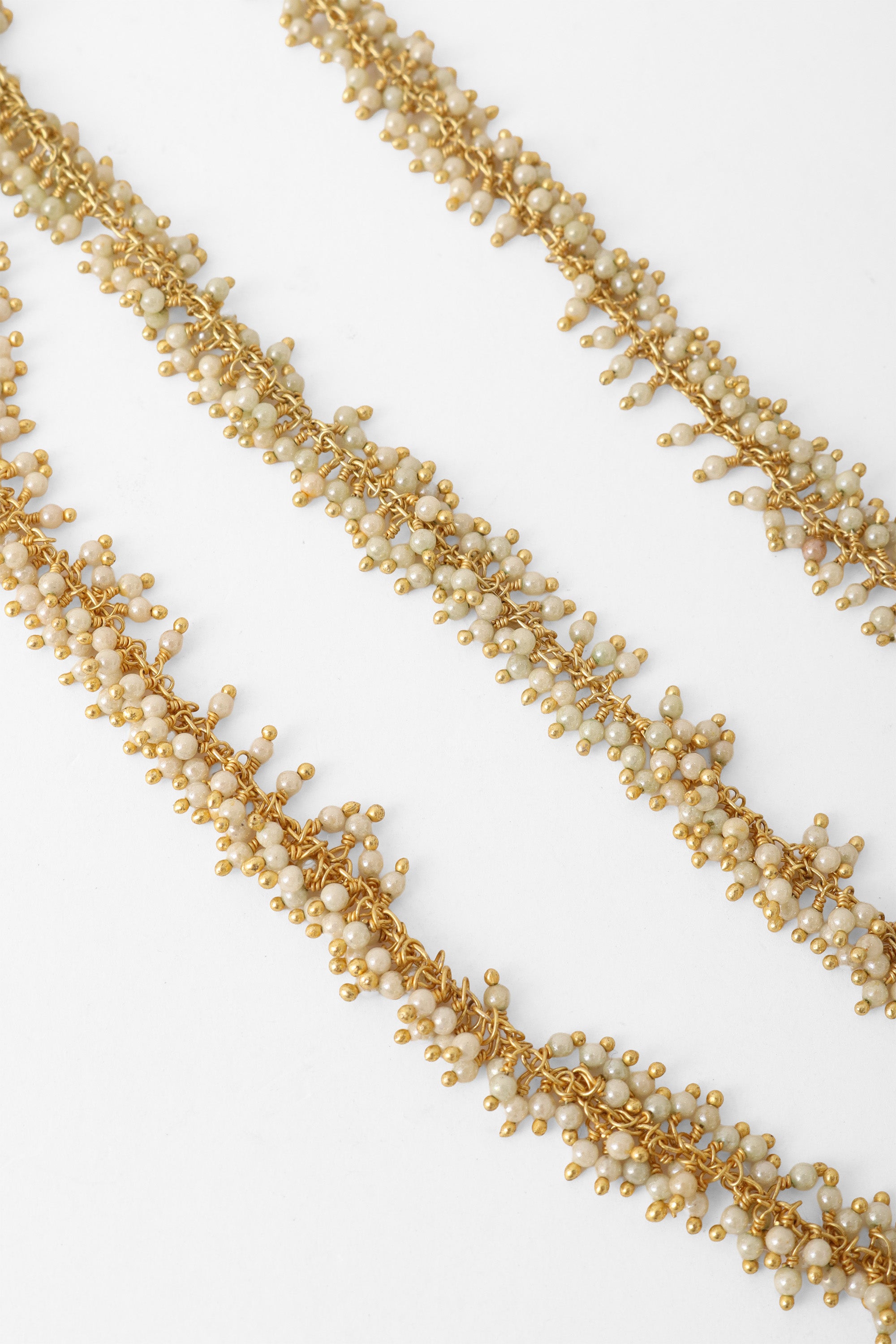 pearl cluster chain lariat necklace strands @ Recess LA