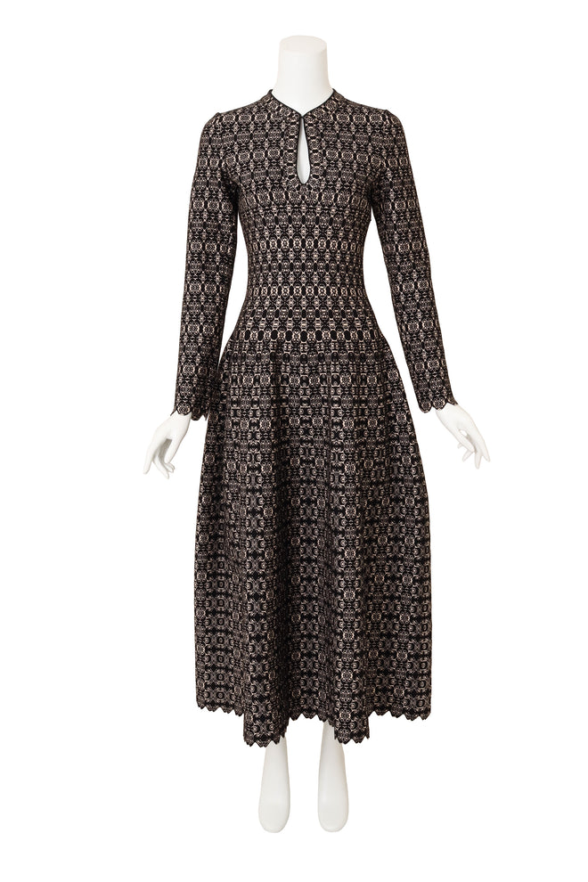 Alaïa Metallic Geo Knit Dress on mannequin @ Recess LA