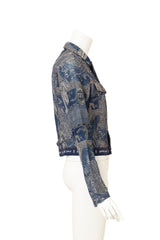 Vintage Jean Paul Gaultier Jacquard Dragon Jacket on mannequin side @ Recess LA