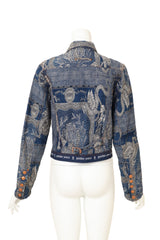 Vintage Jean Paul Gaultier Jacquard Dragon Jacket on mannequin back @ Recess LA