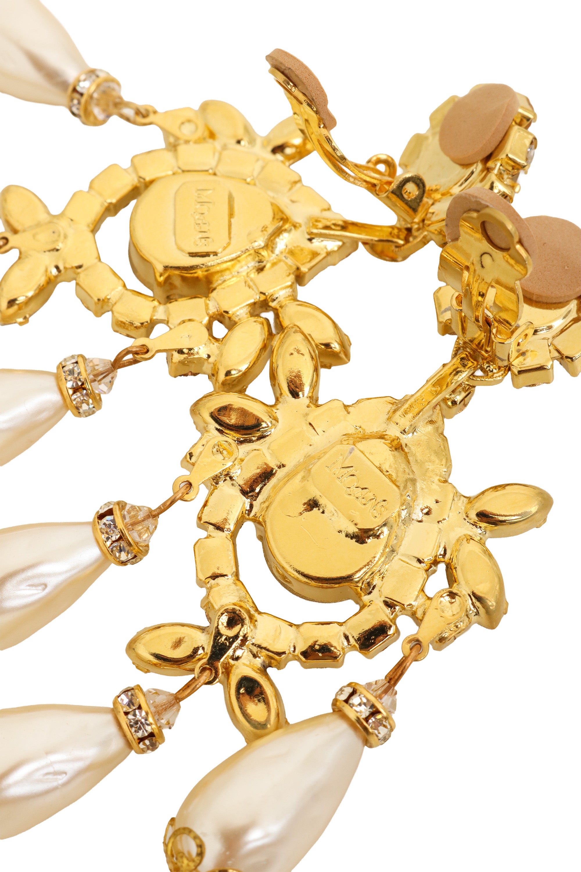 Baroque Crystal Pearl Earrings by Moans logo @ Recess LA