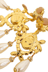 Baroque Crystal Pearl Earrings by Moans logo @ Recess LA