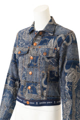Vintage Jean Paul Gaultier Jacquard Dragon Jacket on mannequin close @ Recess LA