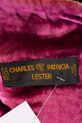 Vintage Charles Patricia Lester Metallic Devoré Velvet Cocoon Jacket on mannequin label @ Recess LA