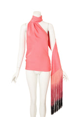 Alexander McQueen Fringe Halter Wrap Top on mannequin @ Recess LA