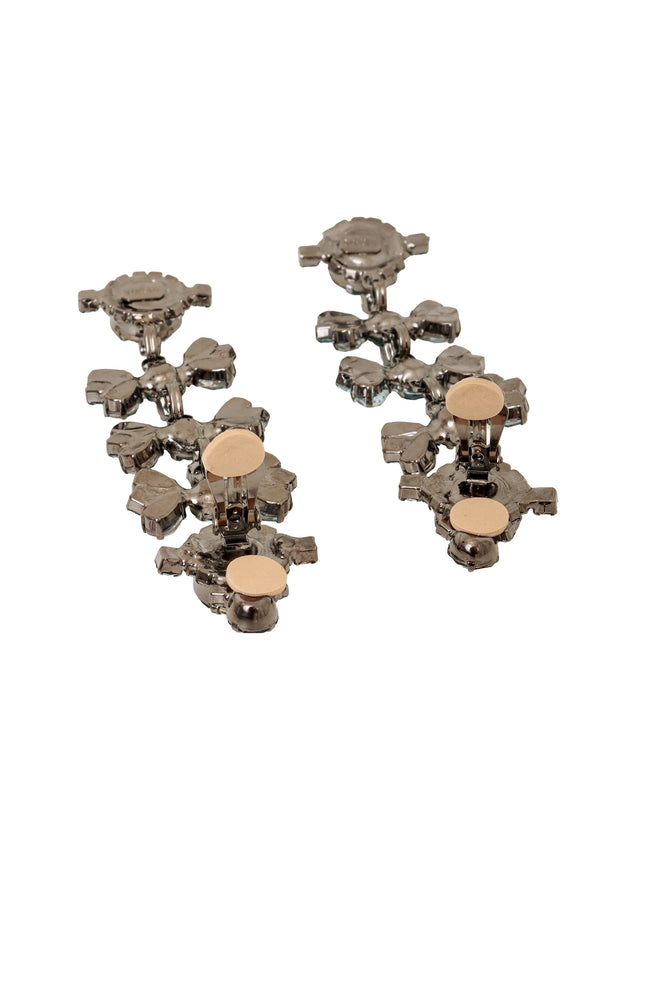 Crystal Bow Cascade Earrings by Moans backs open @ Recess LA