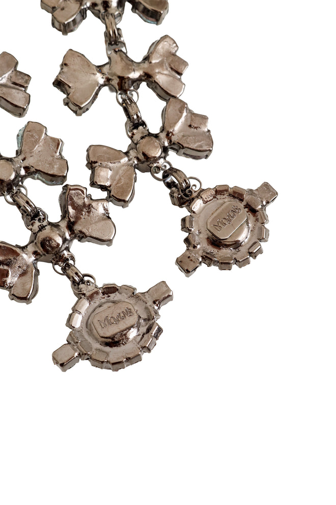 Crystal Bow Cascade Earrings by Moans logo @ Recess LA