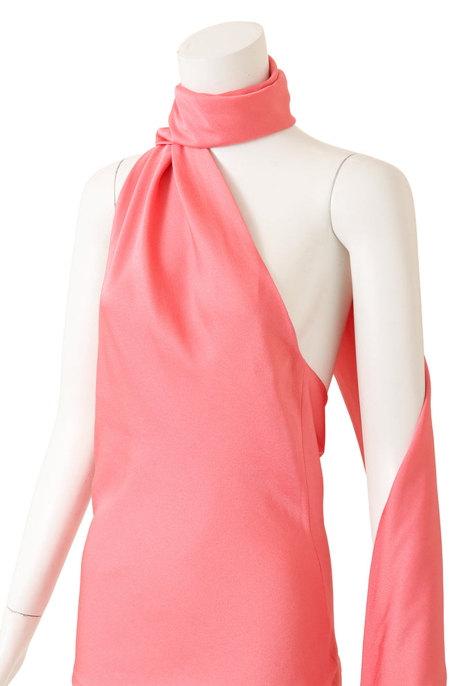 Alexander McQueen Fringe Halter Wrap Top on mannequin close unwrapped @ Recess LA